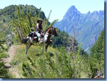 Ale zu Pferd auf dem Reiterlebniss in Nord Patagonien